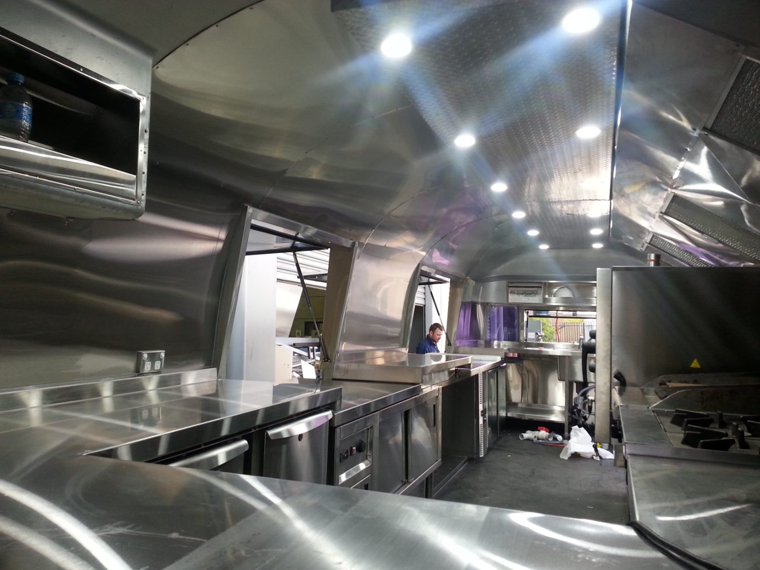 Airstream mobile kitchen fit-out